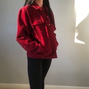 Red corduroy jacket